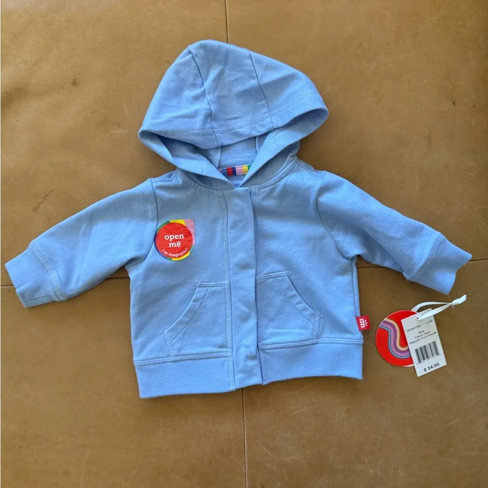 💚$25 FLASH SALE💚Magnetic Me Organic Cotton Hoodie 0-3M NWT - Picture 1 of 4